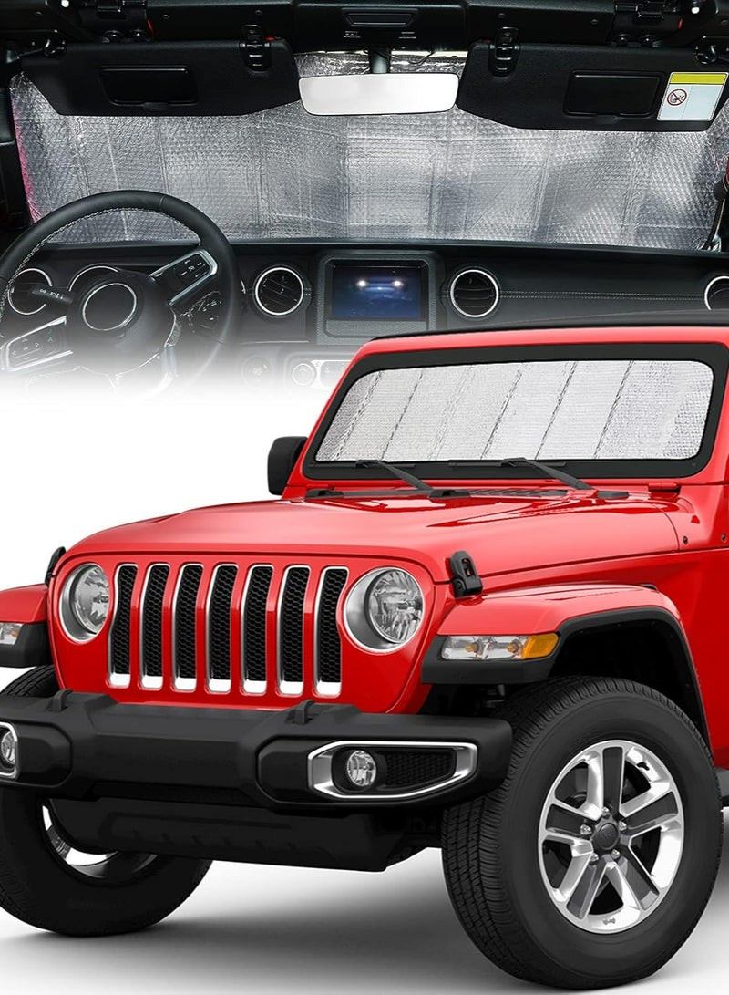 أوزيغالور مظلة شمسية قابلة للطي للسيارة، متوافقة مع Wrangler JL & Gladiator JT، Wrangler JLU 2018、2019、2020、2021、2022、2023、2024 - Image 1