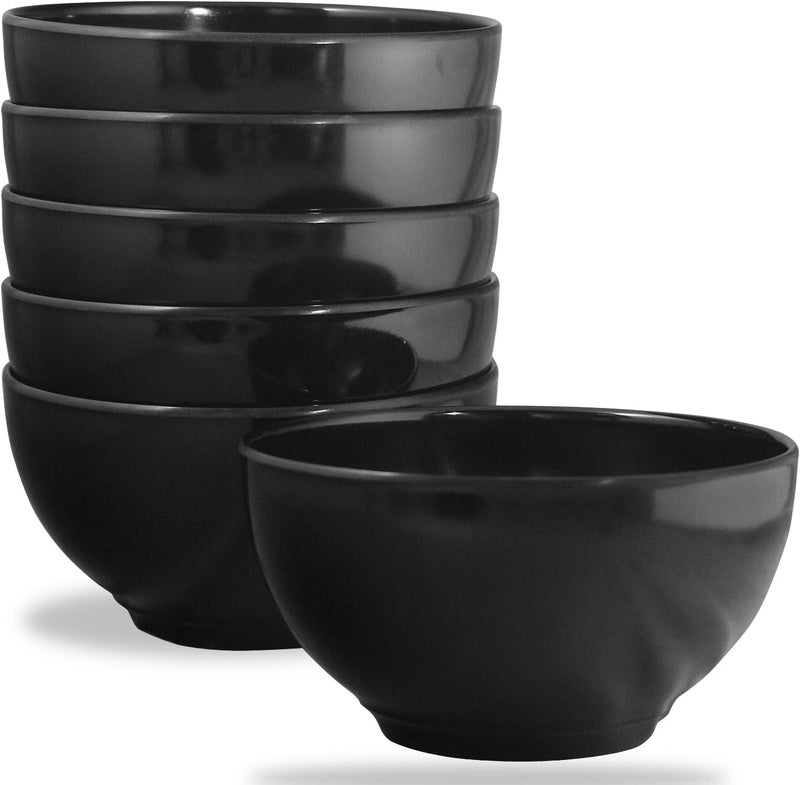 Reston Lloyd Calypso Basics by Reston Lloyd Melamine Bowl Set of 6 Black - Image 1