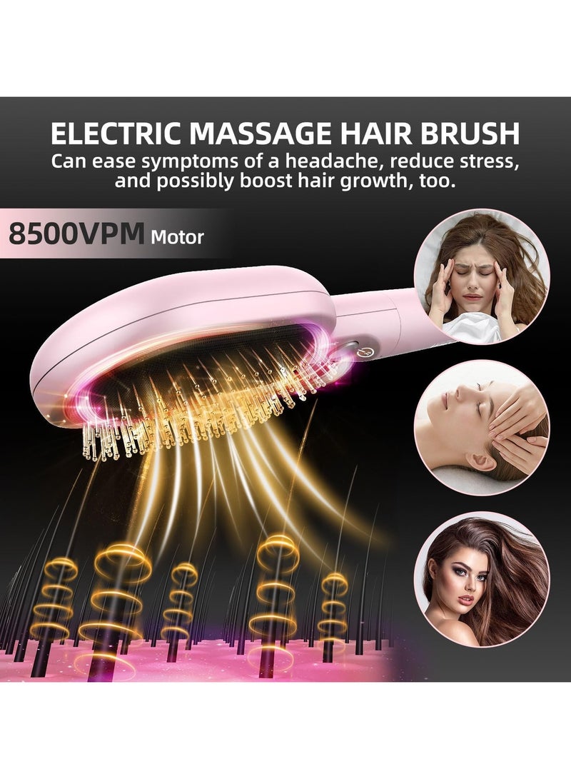 general Vibrating Negative Ion Hair Brush, Blow Drying Styling Tool, Massage for Blood Circulation, Electric Straightening Brush, Suitable for All Hair Types - Image 3