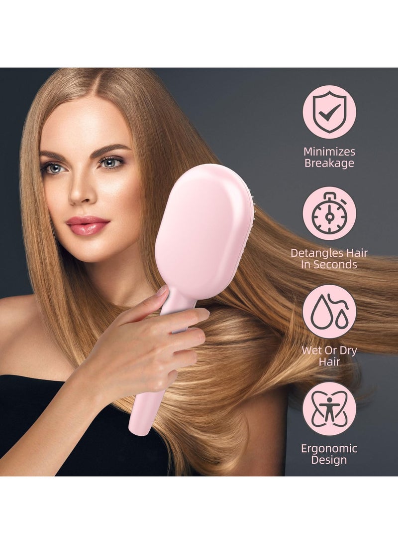 general Vibrating Negative Ion Hair Brush, Blow Drying Styling Tool, Massage for Blood Circulation, Electric Straightening Brush, Suitable for All Hair Types - Image 2