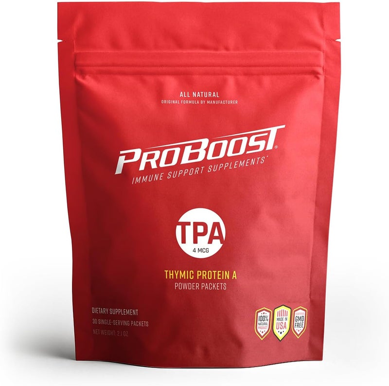 ProBoost Thymic Protein A Powder Packets 4 McG TPA  Immune System Support Supplement  All Natural NonGMO Formula  30 Packets - Image 1