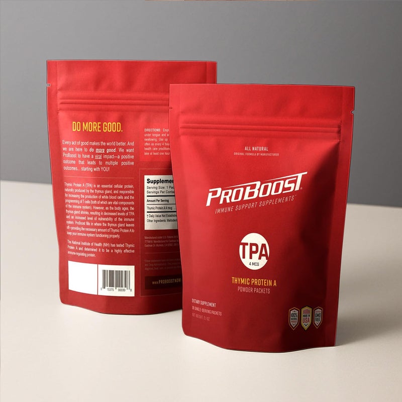 ProBoost Thymic Protein A Powder Packets 4 McG TPA  Immune System Support Supplement  All Natural NonGMO Formula  30 Packets - Image 3
