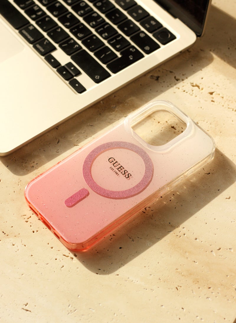 CG MOBILE iPhone 16 Pro Max Case with elegant gradient pink design with original logo and design approved by the global brand GUESS - Image 3