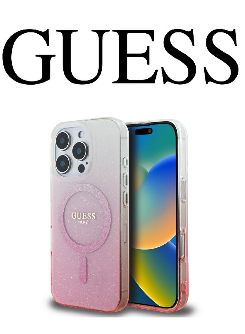 CG MOBILE iPhone 16 Pro Max Case with elegant gradient pink design with original logo and design approved by the global brand GUESS - Image 2