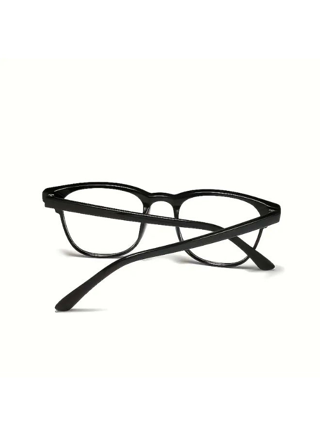 SCENT HOUSE Classic Square Frame Clear Lens Glasses - Futuristic Style,, Resin & PC Material, Full-Rim Design for Computer Use & Fashion Accessory (Includes eyeglass case)
,blue lighe blocking glasses,eyeglasses - Image 3