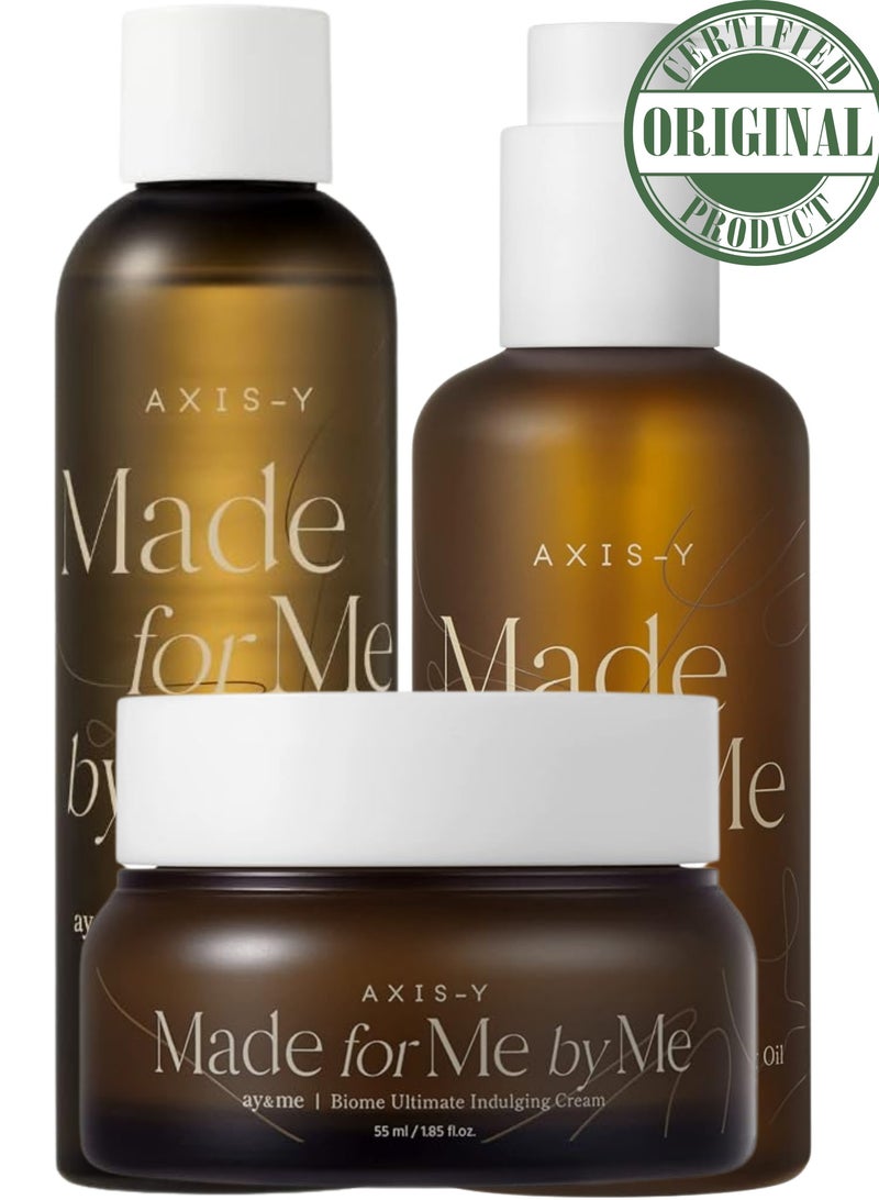 AXIS-Y Dry, Dull & Dehydrated Skin Solution – AXIS-Y Made for Me by Me Indulging Cream, Cleansing Oil & Infused Toner Deep Moisture Repair Set – 200 ml Pack | Complete Skincare Routine for Hydration and Radiance - Image 1