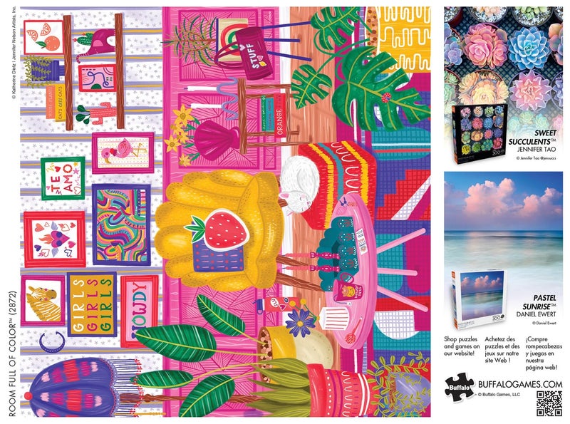 Buffalo Games - Katherine Dietz - Room Full of Color - 300 Piece Jigsaw Puzzle for Adults Challenging Puzzle Perfect for Game Nights - Finished Puzzle Size is 21.25 x 15.00 - Image 5