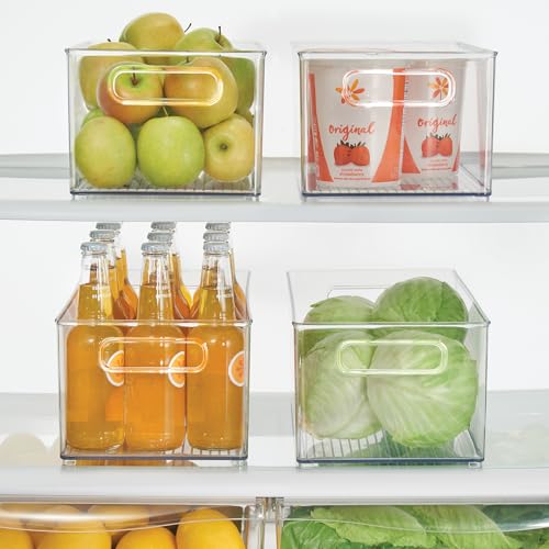 InterDesign iDesign Kitchen Binz BPA-Free Plastic Deep Stackable Organizer with Handles - 8" x 6" x 14.5", Clear - Image 3