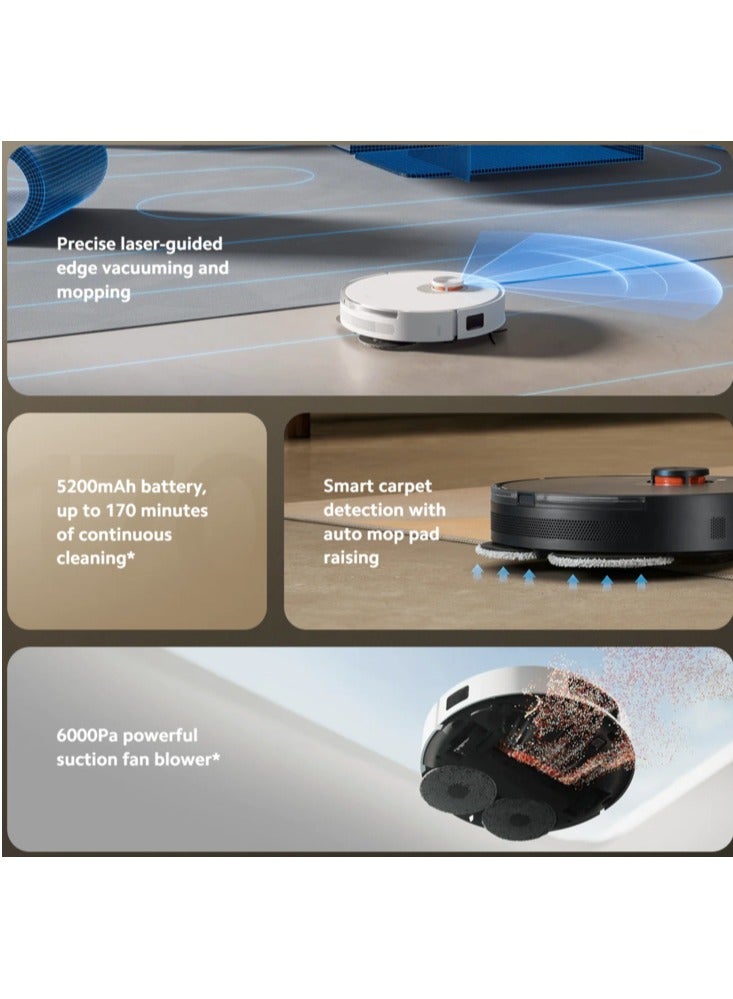 شاومي مكنسة روبوتية ذكية S20 Plus تكنس وتمسح مع تقنية LDS بقوة شفط 6000 باسكال BHR8154GB - 55 W S20 Plus - Image 3