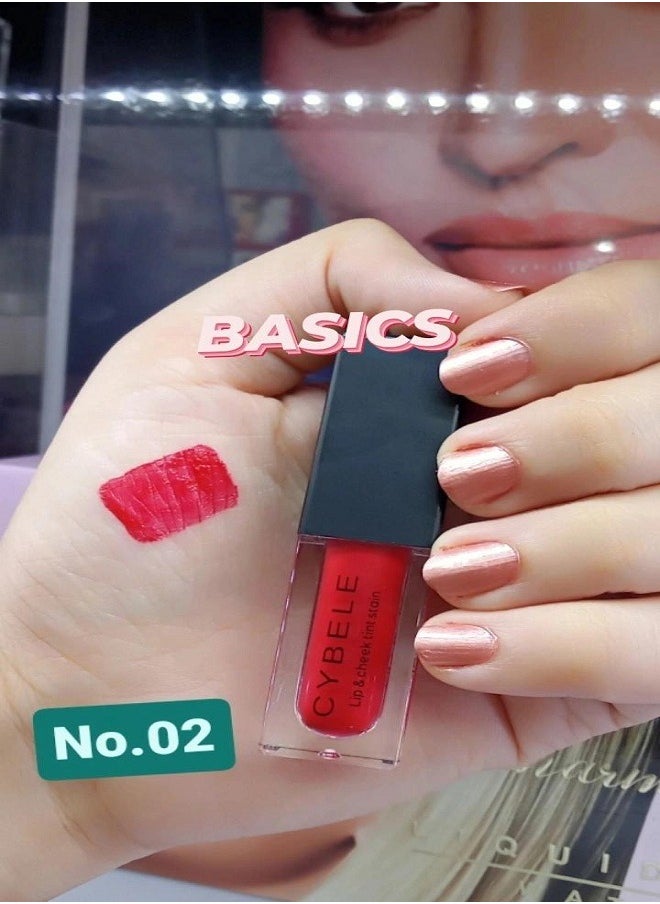CYBELE - LIP AND CHEEK TINT STAIN NO.02 RED - Image 1