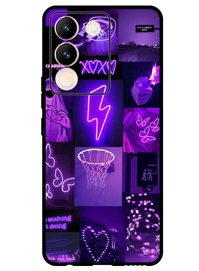 Theodor Protective Case Anti Scratch Shock Proof Bumper Cover For Vivo Y200 Purple aesthetic - Image 1