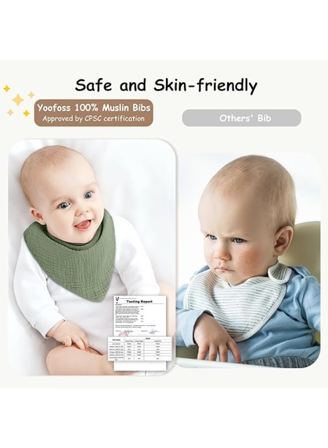 Muslin Baby Bibs 10 pack - Image 3