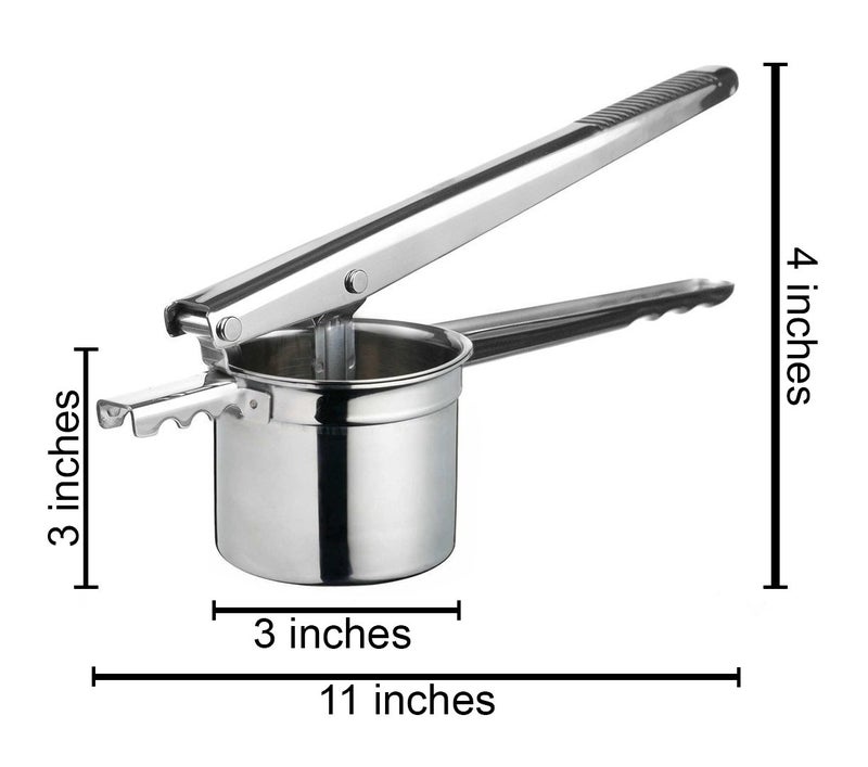 Cuisinox آلة هرس البطاطس من كوزينوكس، أداة مطبخ ثقيلة من الفولاذ المقاوم للصدأ، 3 أقراص - Image 4