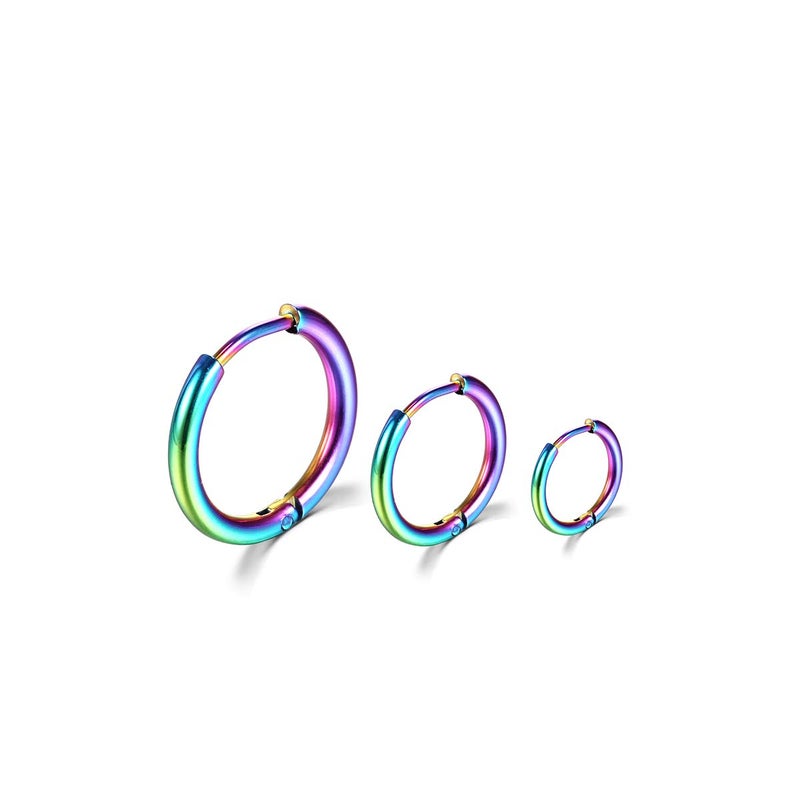 Vishoca Surgical Stainless Steel Hoop Earrings 8mm/10mm/12mm Small Huggie Hoop Earrings for Women and Men - Image 2