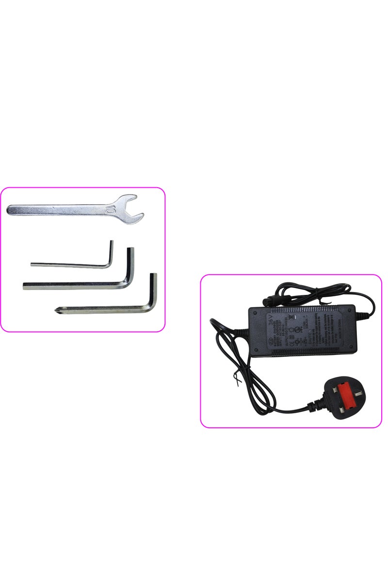 ليدر سكوتر كهربائي دريفتنج للأطفال والكبار - محرك 350 وات، بطارية 36 فولت، مصابيح LED أمامية بلوتوث، معدات أمان، إطارات 6 بوصات، مدى 10-25 كم، جرافيتي صغير - Image 5