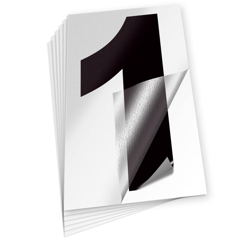 iSYFIX Black Vinyl Number 1 (One) Stickers - 6 Pack 8 inch Self Adhesive - Decal Die Cut & Pre-Spaced for Mailbox, Signs, Window, Door, Cars, Trucks, Home, Business, Address Number, Indoor & Outdoor - Image 1