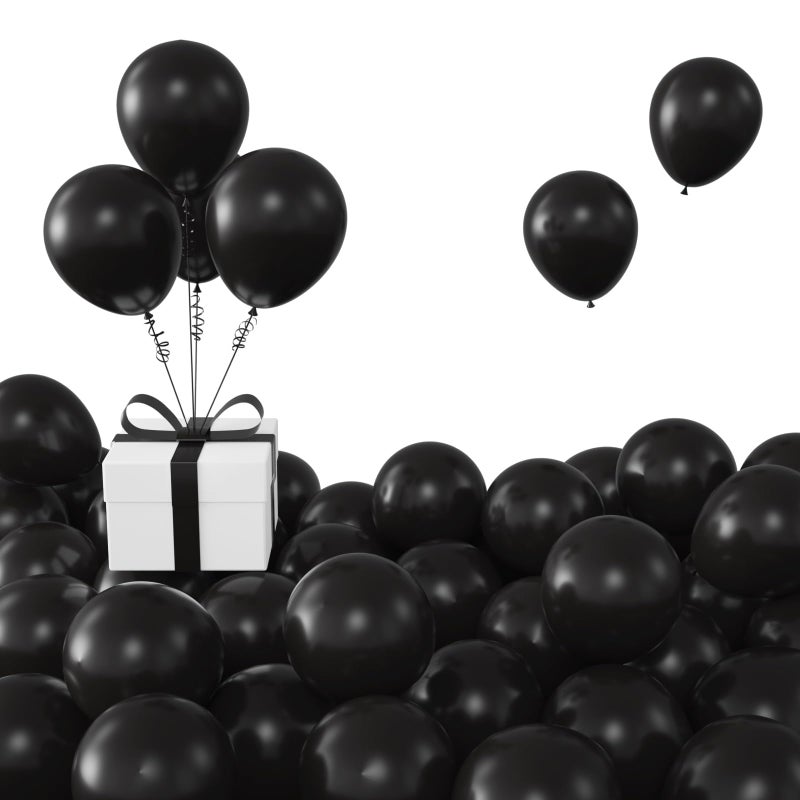KALOR Black Balloons100 Pcs 5 Inch Mini Matte Latex Balloons for Balloon Garland Arch Birthday Decoration Wedding Party Baby Shower Decorations - Image 3