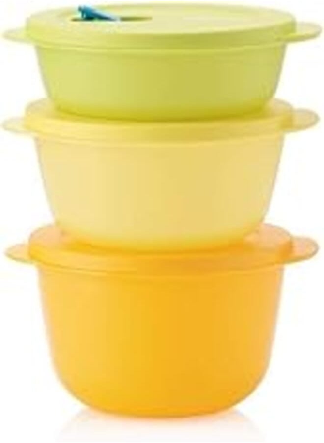 Tupperware - Tupperware Crystalwave Reheating Plate Set - Small, 3 Pieces, Orange - Image 1