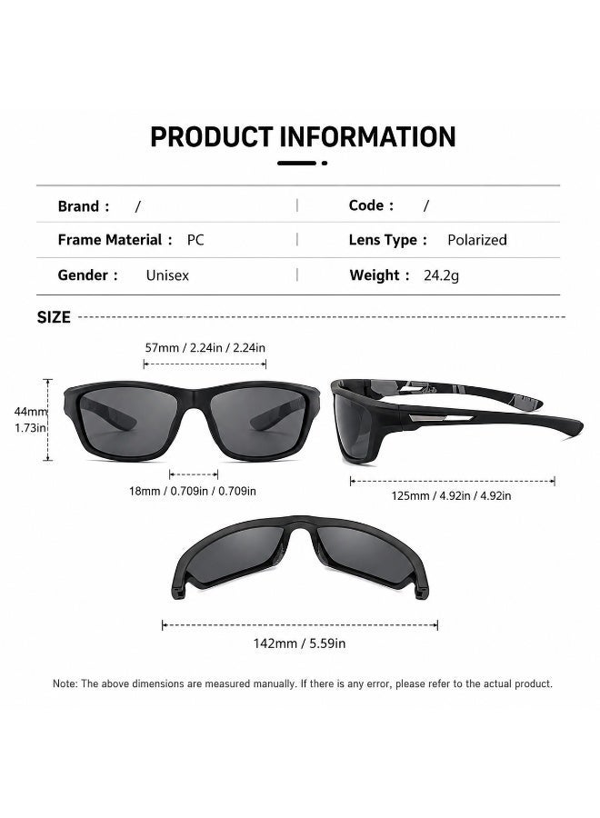 Bao fu Polarized Cycling Sunglasses for Men and Women, Black Sports UV400 Protection Eyewear, Lightweight Windproof Outdoor Sunglasses for Cycling Running  Driving - Image 4