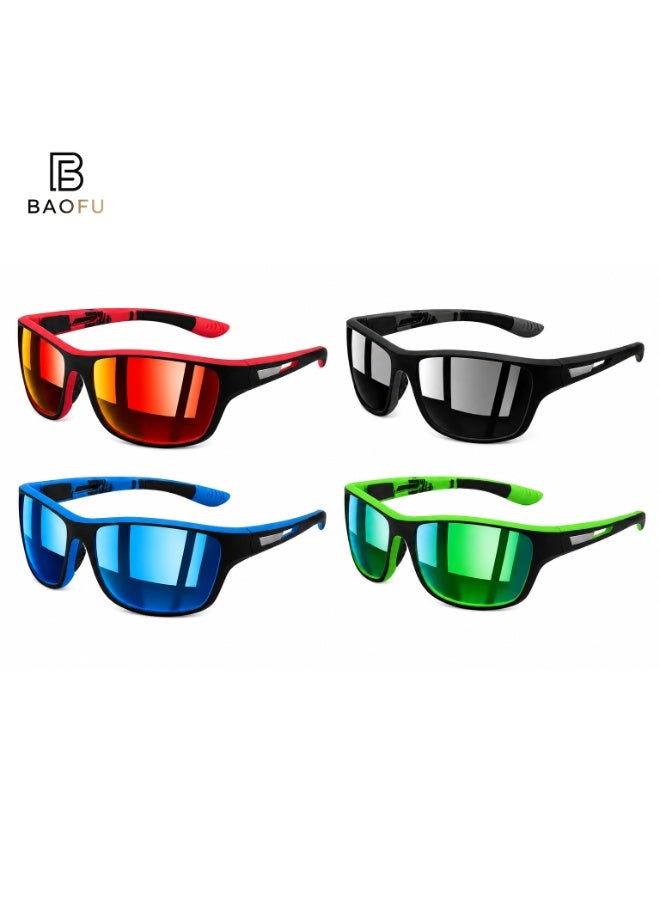 Bao fu Polarized Cycling Sunglasses for Men and Women, Black Sports UV400 Protection Eyewear, Lightweight Windproof Outdoor Sunglasses for Cycling Running  Driving - Image 5