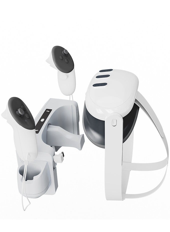تركيبة جدارية للشحن بالتماس لـ Meta Quest 3VR، حامل تخزين لنظارة الواقع الافتراضي - Image 2