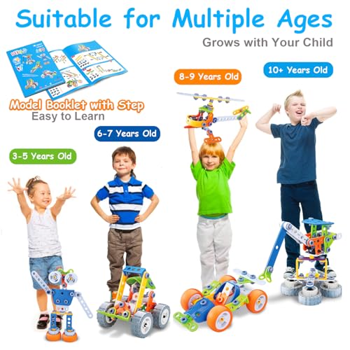 Tsomtto 10 in 1 STEM Toys for 4 5 6 7 8 Year Old Boy Girl Birthday Gifts Building Toys Stem Kits Activities for Kids Ages 48 57 68 Educational Learning Boy Toys Age 35 46 810 Engineering Creative Games - Image 5
