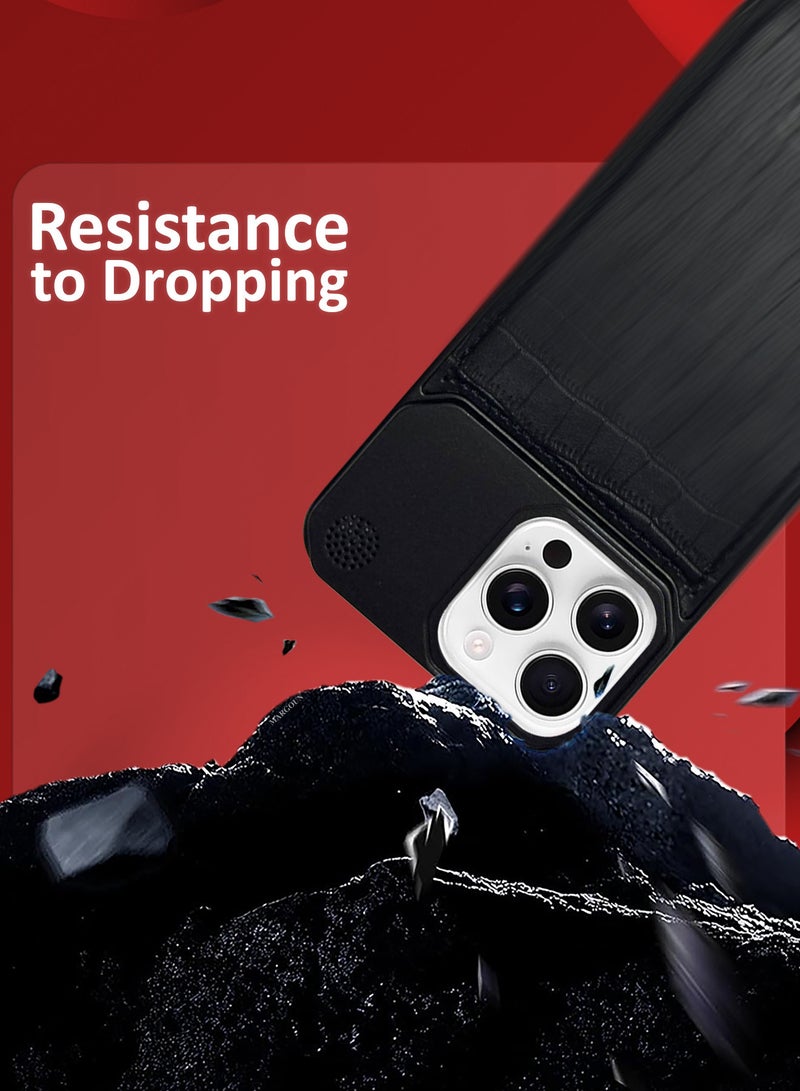 CATANES iPhone 16 Pro Max Case Leather Metal Design, Slim Lightweight Minimalist Cover - Image 5