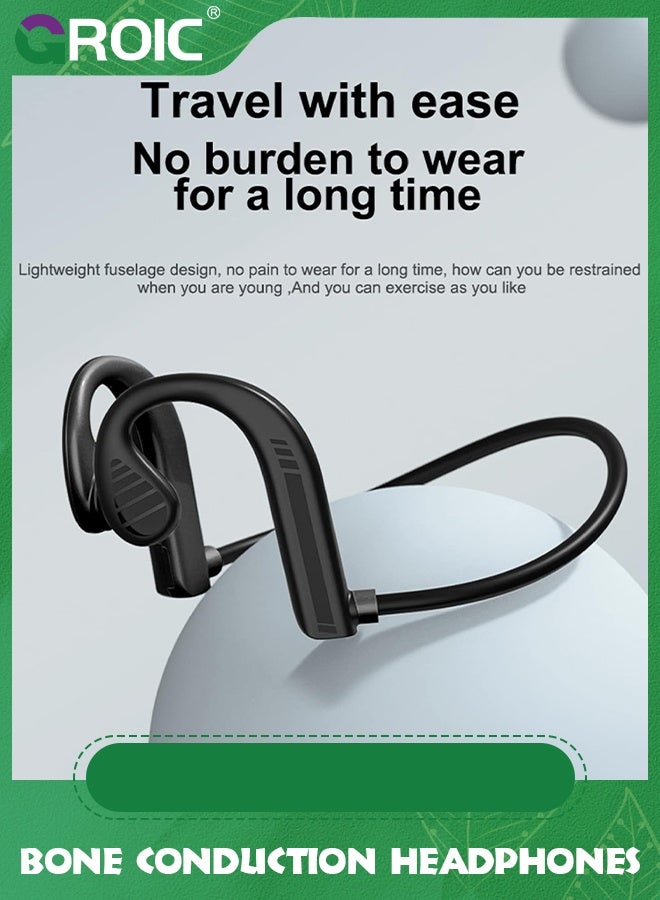 GROIC Open Earbuds, Sports Ear Wireless Long Battery Life Ear, 5.2 Air-Conducted Earphones, True Wireless Earbuds for Running Hiking Driving  - Image 3