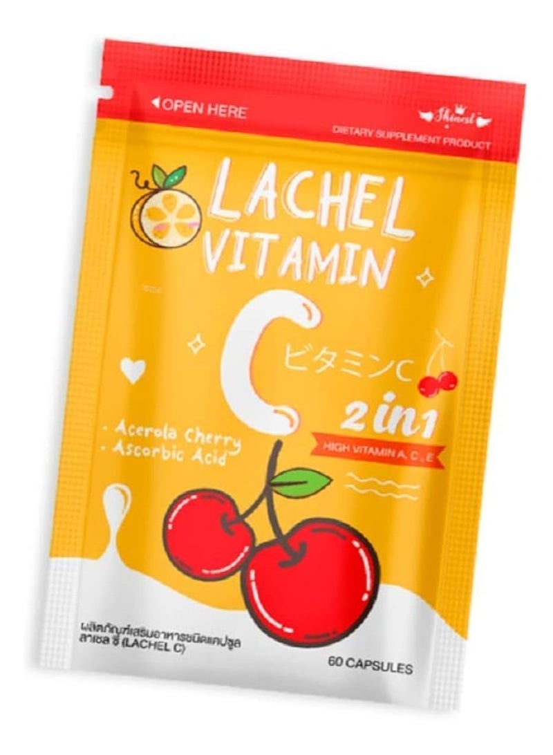 Lachel Lachel Vitamin C- 2 in 1 High Vitamin A, C, E (60 Capsules) 