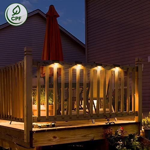 SOLPEX 20 Pack Solar Deck Lights Outdoor, Waterproof Led Lights for Outdoor Stairs, Step, Fence, Yard, Patio, and Pathway(Warm White) - Image 5