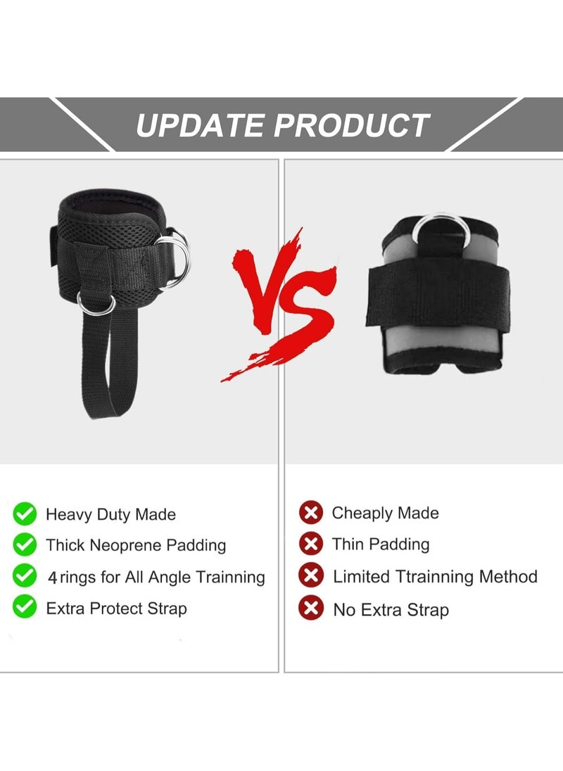 Oasisgalore Adjustable Ankle Straps for Cable Machines - Glute & Lower Body Exercises, Fit for Women & Men  - Image 2