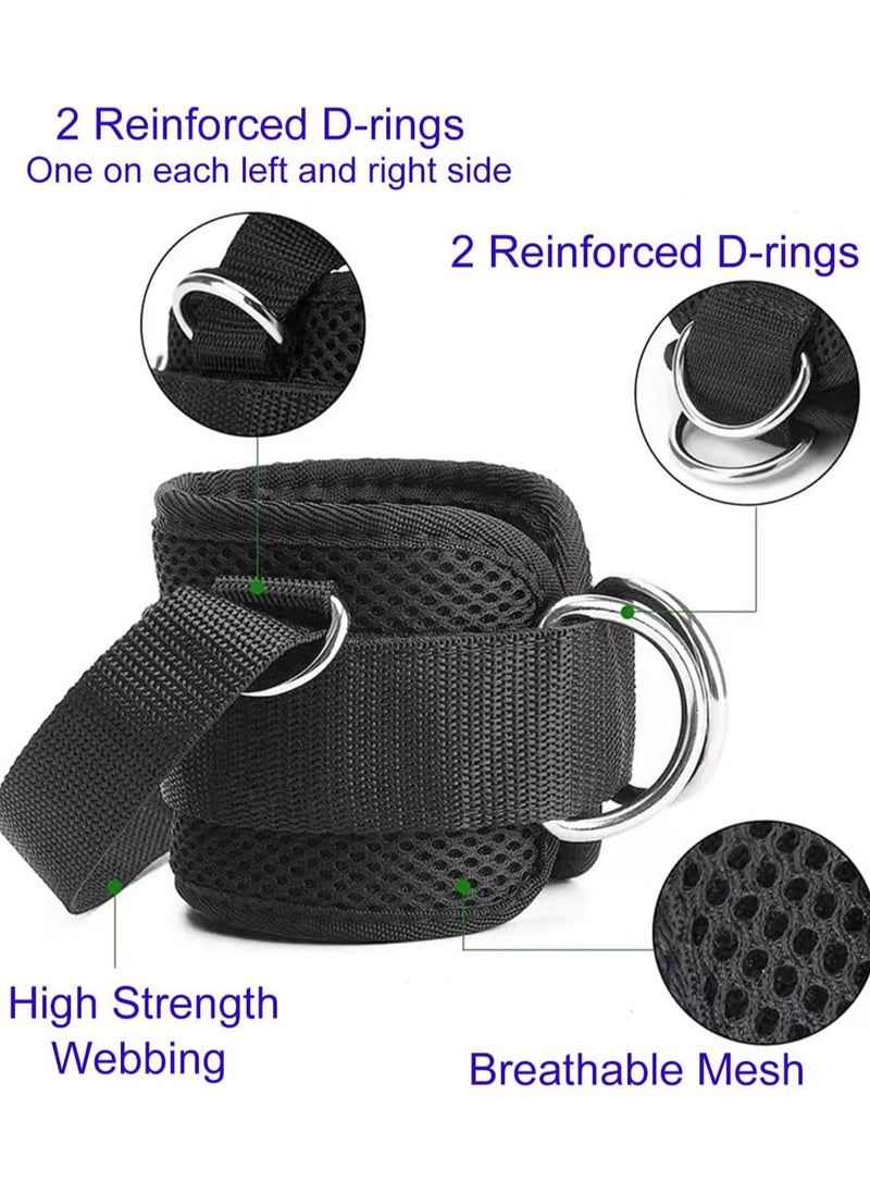 Oasisgalore Adjustable Ankle Straps for Cable Machines - Glute & Lower Body Exercises, Fit for Women & Men  - Image 4