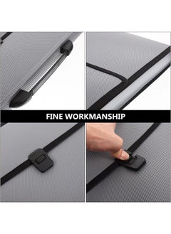 Generic A4 Expanding File Folder with Handle Large Capacity Accordion File Organizer 12 Pockets File Storage Bag with Colored Labels Latch Closure  - Image 3