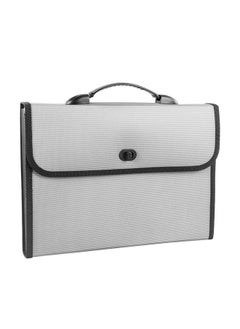 Generic A4 Expanding File Folder with Handle Large Capacity Accordion File Organizer 12 Pockets File Storage Bag with Colored Labels Latch Closure  - Image 1