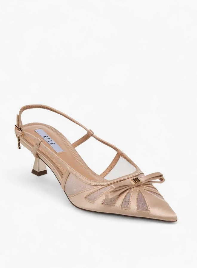 ايل Women Bow Detail Kitten Heel Shoes