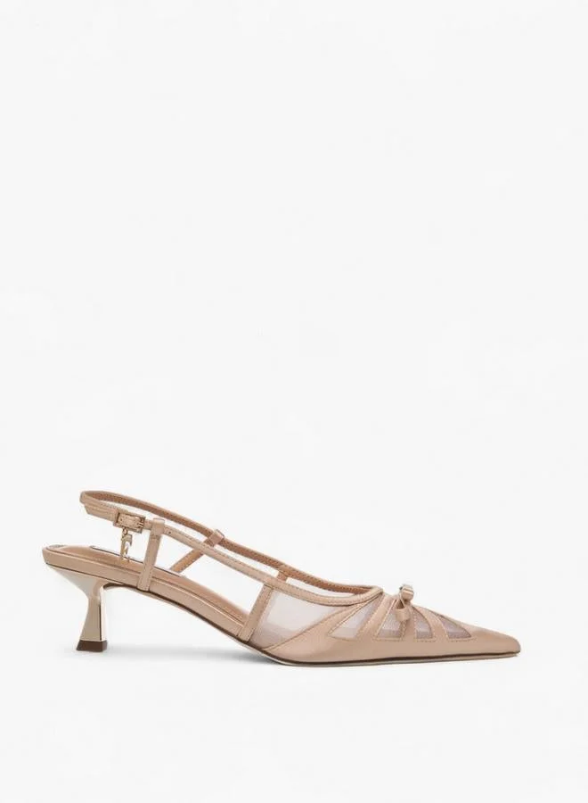 ايل Women Bow Detail Kitten Heel Shoes
