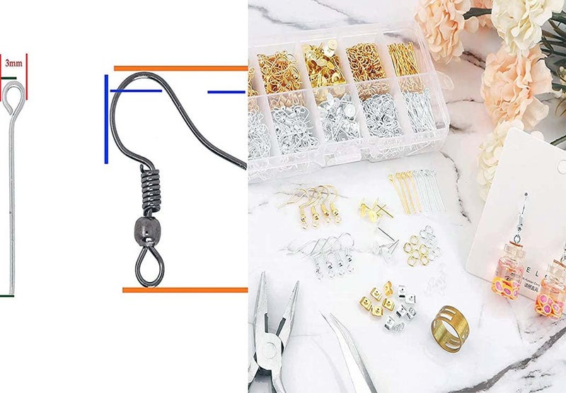 DIY Crafts DIY Crafts 75 Gram, Bronze, 75 Gram, Earring Hooks for Jewelry Making Earring Making Kit Earring Hook Earring Kit Making Earrings Mixed Com(75 Gram, Bronze)  - Image 3