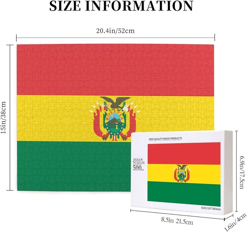لغز علم بوليفيا 500 قطعة للكبار 20.4 × 15 ديكور منزلي هدية - Image 5