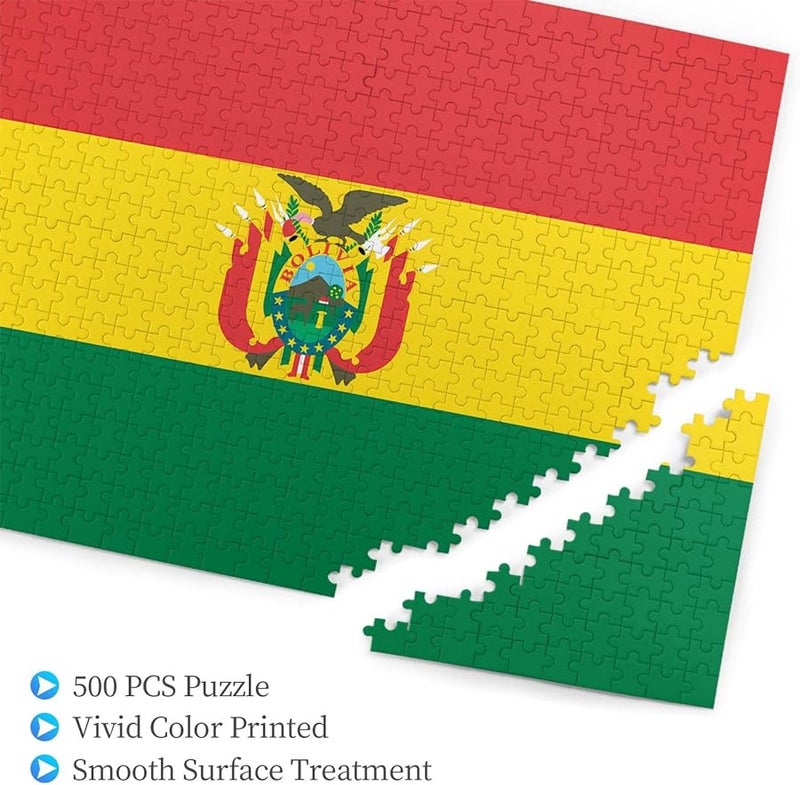 لغز علم بوليفيا 500 قطعة للكبار 20.4 × 15 ديكور منزلي هدية - Image 3