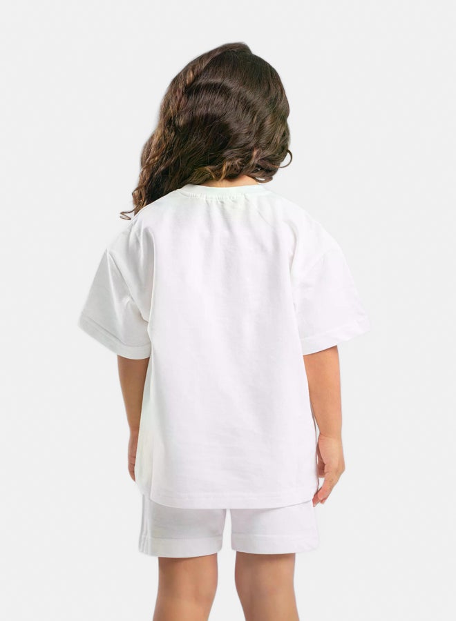 Organdy OFF-WHITE LITTLE ONES SUMMER MELTON BOX-TEE - Image 3