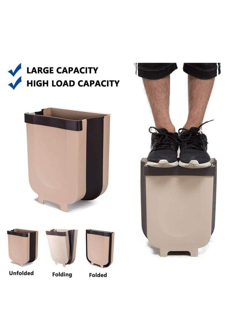 Wall Mounted Collapsible Waste Bin for Kitchen Cabinet Door Hanging Trash Can Hanging Office Bin  - Image 5