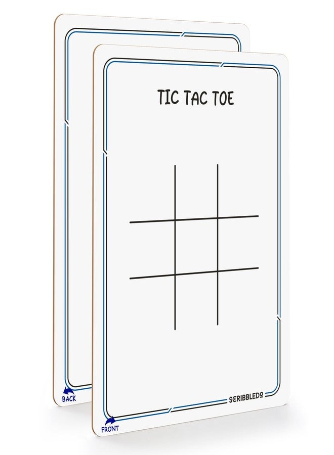 سكريبل دو لعبة إكس أو من سكريبلدو، لوحة بيضاء قابلة للمسح الجاف، مقاس 9 × 6 بوصة، ذات وجهين، قابلة لإعادة الاستخدام، أداة تعليمية صفية ممتعة للرسم والكتابة، ألعاب طاولة لكبار السن، لوحة صغيرة للمنزل والمدرسة - Image 1