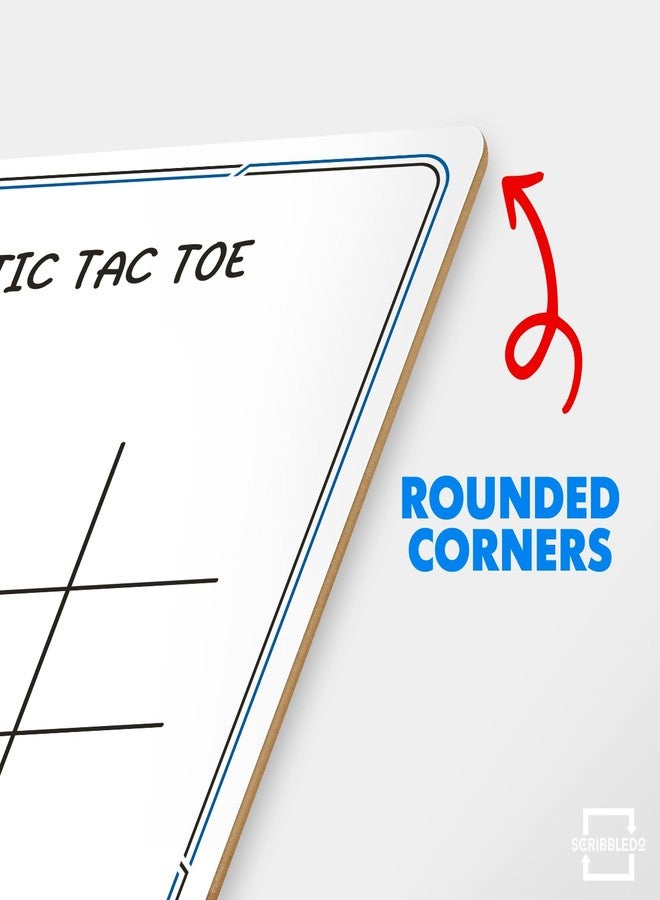 سكريبل دو لعبة إكس أو من سكريبلدو، لوحة بيضاء قابلة للمسح الجاف، مقاس 9 × 6 بوصة، ذات وجهين، قابلة لإعادة الاستخدام، أداة تعليمية صفية ممتعة للرسم والكتابة، ألعاب طاولة لكبار السن، لوحة صغيرة للمنزل والمدرسة - Image 3