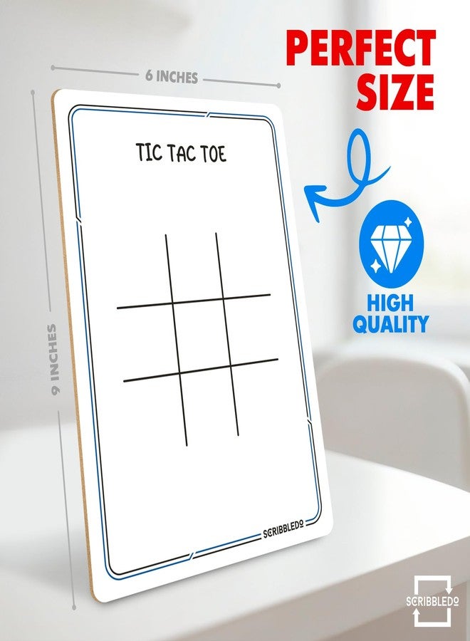 سكريبل دو لعبة إكس أو من سكريبلدو، لوحة بيضاء قابلة للمسح الجاف، مقاس 9 × 6 بوصة، ذات وجهين، قابلة لإعادة الاستخدام، أداة تعليمية صفية ممتعة للرسم والكتابة، ألعاب طاولة لكبار السن، لوحة صغيرة للمنزل والمدرسة - Image 4