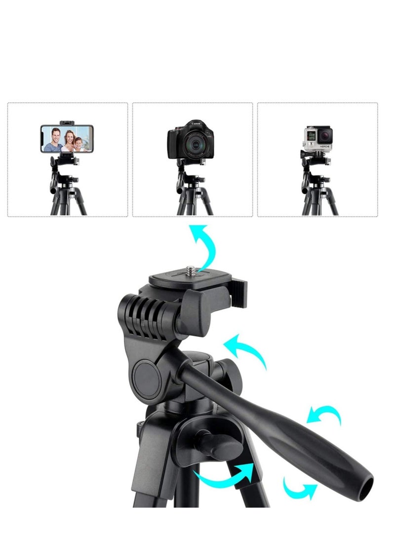 Eocean Flexible Tripod – 136cm Extendable Phone Tripod Stand with Carry Bag, Wireless Remote, Universal Tripod for Video, Selfies, and Travel  - Image 2