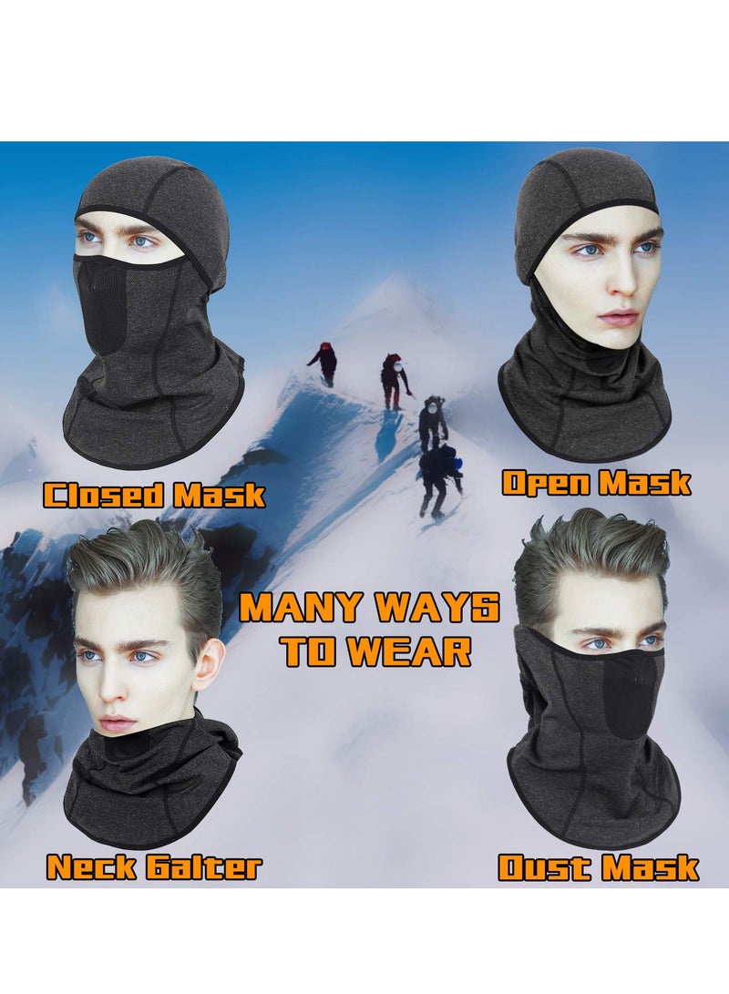 Barakah قناع بالاكلافا شتوي للتزلج، قناع وجه دافئ مقاوم للرياح للرجال والنساء، معدات واقية للطقس البارد من الفليس الحراري للرياضات الخارجية مثل ركوب الدراجات، التزلج، التزلج على الجليد وركوب الدراجات النارية - Image 3