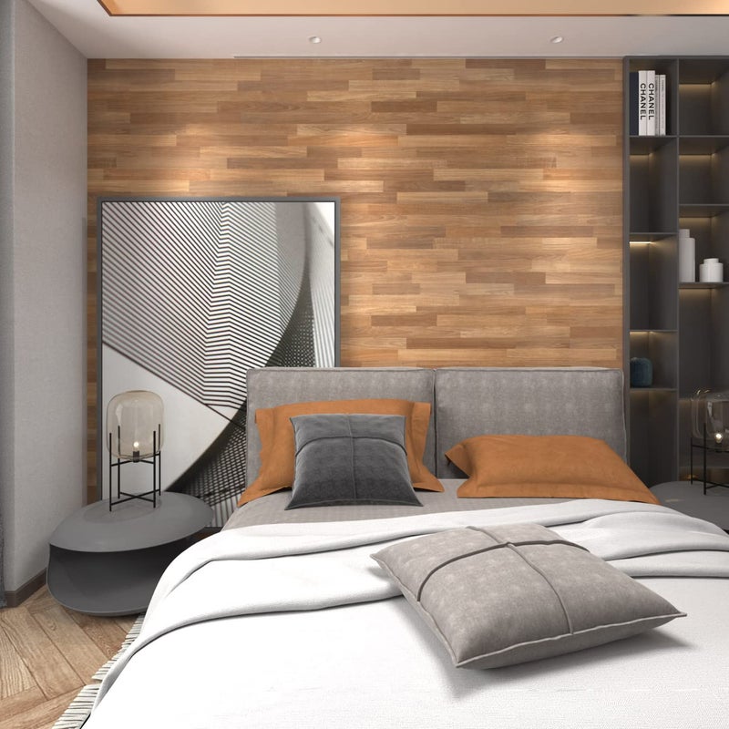 MelunMer Wood Peel and Stick Wallpaper Wood Grain Contact Paper for Cabinets Self Adhesive Removable Wallpaper Faux Wooden Contact Paper for Countertop Decorative Planks Panel 78.7 in L 15.7 in W - Image 4