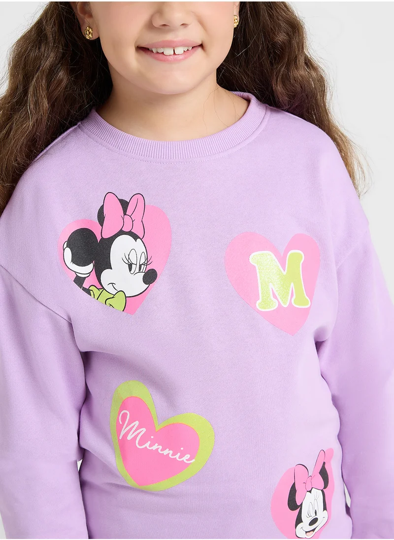 Disney Minne Mouse Graphic Sweat Shirt