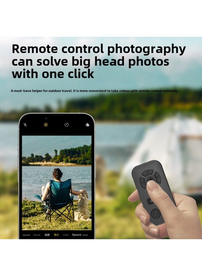 Bluetooth Remote Control Charging 9-key Multi-function Photo E-book  Turning Brush Short Video Remote Selfie-Color:DY10 Nine Key Black Color Box - Image 4