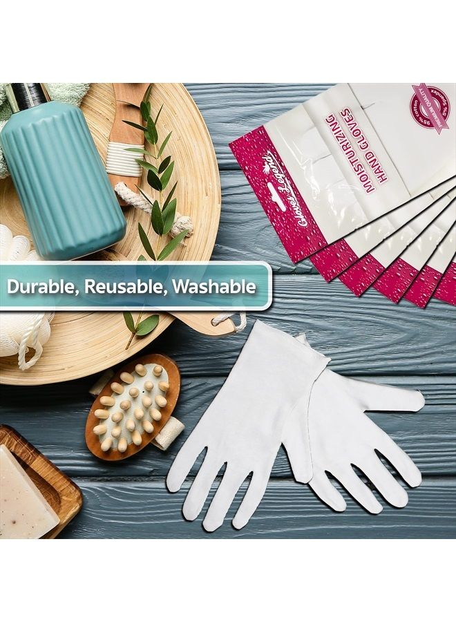 Gloves Legend 6 Pairs - Gloves Legend White Cotton Gloves - for Dry Hand, Eczema, Nighttime Moisturizing Women Size Small - Image 1